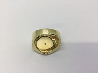 sello oro 18k con piedra con circonita