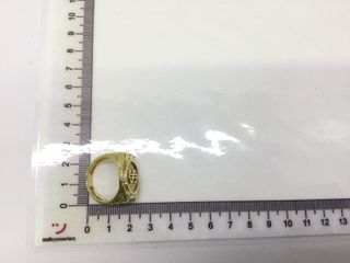 sello oro 18k con piedra con circonita