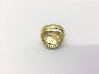 sello oro 18k con piedra con circonita