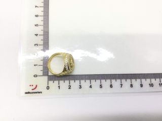 sello oro 18k con piedra con circonita