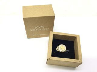 sello oro 18k con piedra con circonita