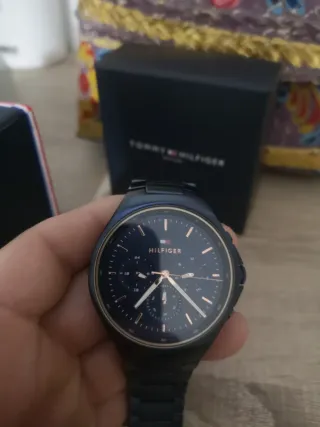 Reloj Tommy Hilfiger Hombre Negro/Azul