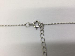 cadena plata 925mm con piedra con circonita 19 2.5cm