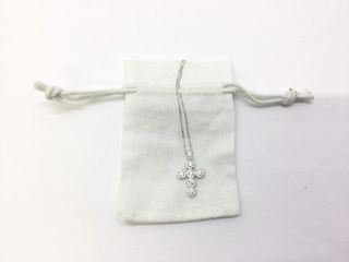 cadena plata 925mm con piedra con circonita 19 2.5cm