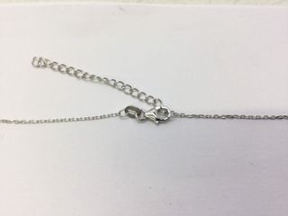 cadena plata 925mm con piedra con circonita 19 2.5cm