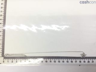 cadena plata 925mm con piedra con circonita 19 2.5cm