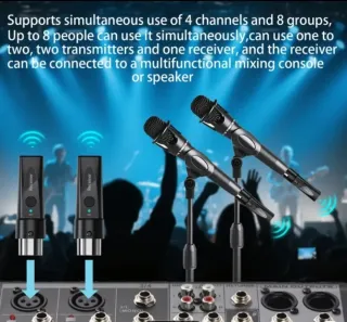 Adaptador Micrófono Inalámbrico XLR 2.4GHz