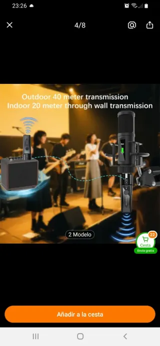 Adaptador Micrófono Inalámbrico XLR 2.4GHz