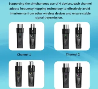 Adaptador Micrófono Inalámbrico XLR 2.4GHz