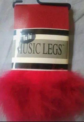 Medias sexy rojas con plumas