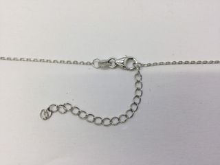 cadena plata 925mm con piedra con circonita 19 2.5cm