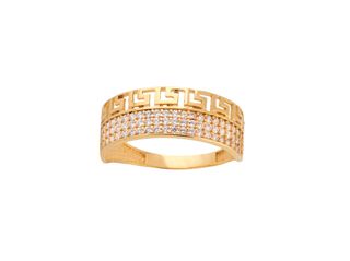 anillo oro 18k con piedra con circonita