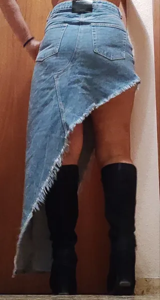 Alexander Wang Falda vaquera asimétrica Talla 29