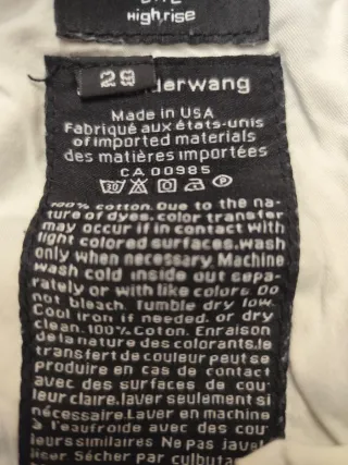 Alexander Wang Falda vaquera asimétrica Talla 29