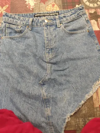 Alexander Wang Falda vaquera asimétrica Talla 29