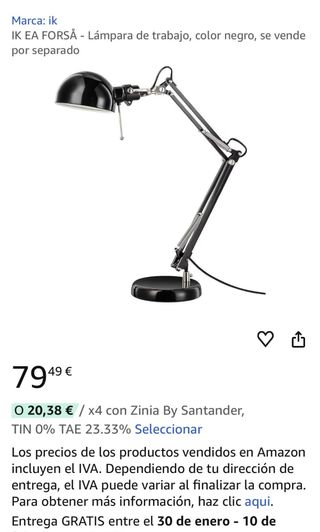 Flexo / lámpara de estudio o trabajo (Color Negro)