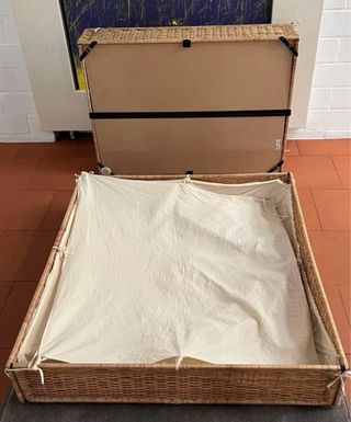 Cestas de mimbre para almacenamiento bajo cama