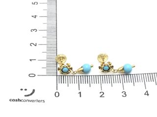 pendientes oro 18k con piedra con cuarzo