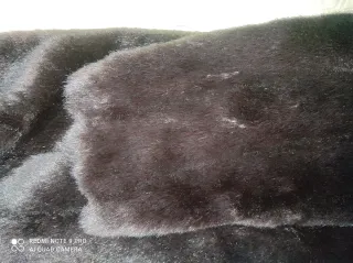 Abrigo Piel Sintética Negro