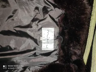 Abrigo Piel Sintética Negro