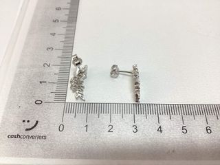 pendientes plata 925mm con piedra con circonita