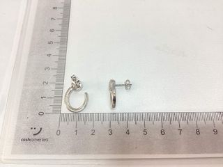 pendientes plata 925mm con piedra con circonita
