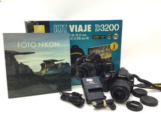 camara digital reflex nikon d3200+af-s dx 18-55mm 1:3.5-5.6g vr