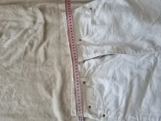 Falda vaquera midi blanca