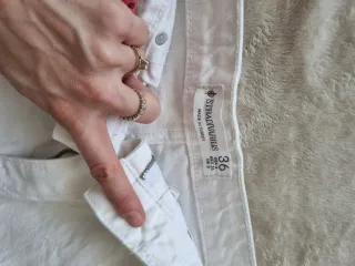 Falda vaquera midi blanca