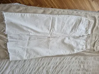 Falda vaquera midi blanca