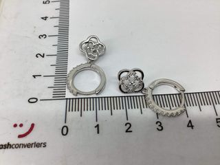 argollas plata 925mm con piedra con circonita