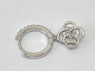 argollas plata 925mm con piedra con circonita