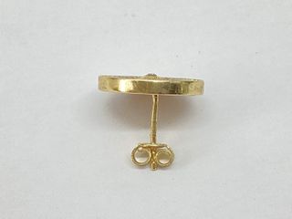 pendientes oro 18k con piedra con circonita