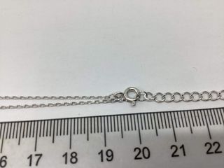 cadena plata 925mm con piedra con circonita 19 2.5cm