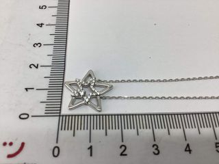 cadena plata 925mm con piedra con circonita 19 2.5cm