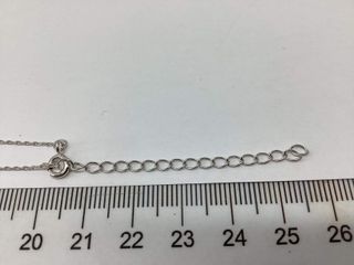 cadena plata 925mm con piedra con circonita 19 2.5cm