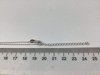 cadena plata 925mm con piedra con circonita 19 2.5cm