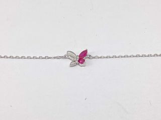 cadena plata 925mm con piedra con circonita 19 2.5cm