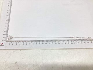 cadena plata 925mm con piedra con circonita 19 2.5cm