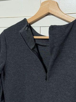 Vestido Zara gris manga larga