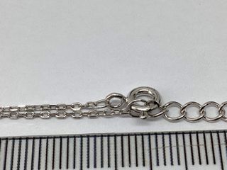 cadena plata 925mm con piedra con circonita 19 2.5cm