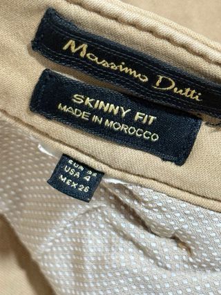 Pantalón Massimo Dutti Algodón Marrón