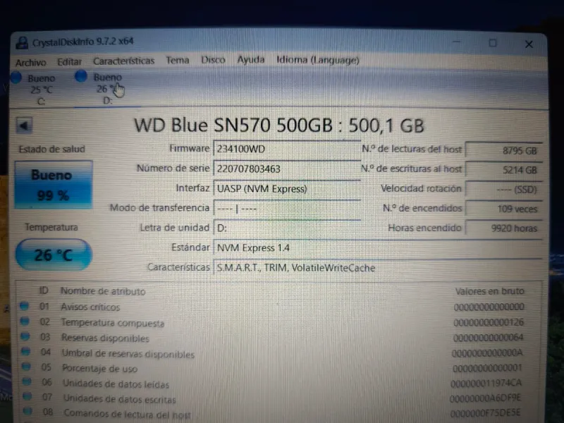 SSD NVMe M.2 WD Blue SN570 500GB afbeelding 2