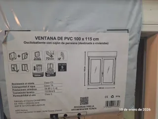Ventana PVC Oscilobatiente Nueva 100x115