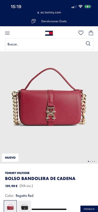 Bolso Cadena Tommy Hilfiger Rojo