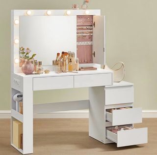 Tocador con espejo y luces LED