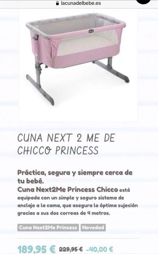 Cuna colecho Chicco Next 2 me