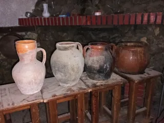 Juego de 4 Vasijas Antiguas Cerámica