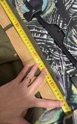 Falda larga/midi verde con cinturón T.XS. Nueva