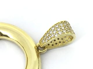 colgante oro 18k con piedra con circonita